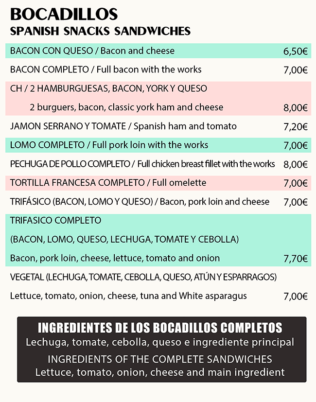 Restaurante de bocadillos en Pedrouzo